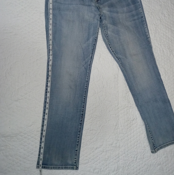 CHICO'S PLATINUM DENIM SLIM LEG ULTIMATE FIT WOMEN LIGHT BLUE SIZE 12 (2) SHORT - Picture 11 of 15